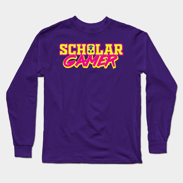 Scholar Gamer Long Sleeve T-Shirt by vphsgraphics